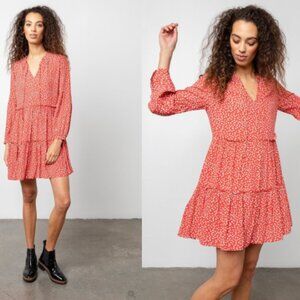 NEW condition! Rails Everly tiered dress in Carmine Daisies print - size S